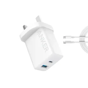 شاحن أنكر السريع ثنائي المنفذ مع كابل تايب سي الى تايب سي (20) | Anker 2-port high-speed charger with USB-C cable
