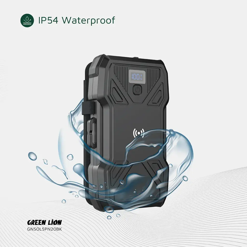 Green Lion Solar 5-Panel 20000mAh Power Bank PD20W – Black (3)