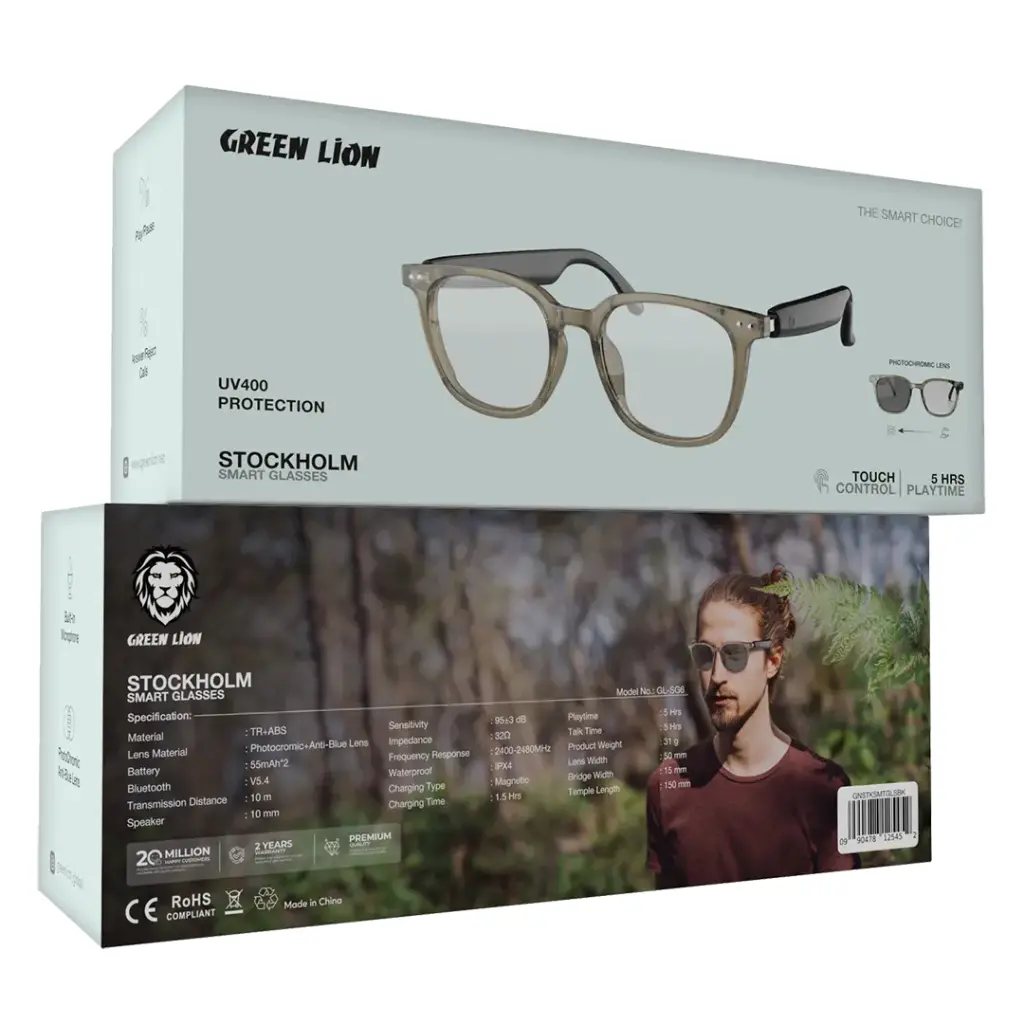 Green Lion Stockholm Smart Glasses – Black (1)
