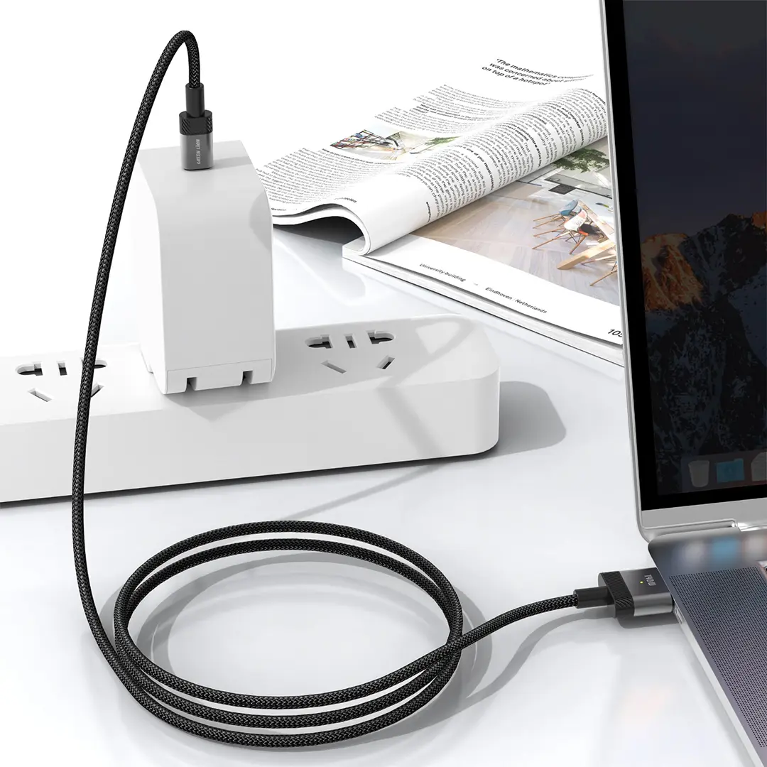 Green Lion USB-C to MagSafe 3 Magnetic Charging Cable – Black (3)