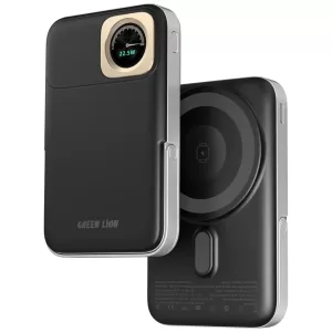 بطارية فولت جايج اللاسلكية من جرين ليون (10000 مللي أمبير) أسود | Green Lion Volt Gauge 10000mAh Power Bank Black