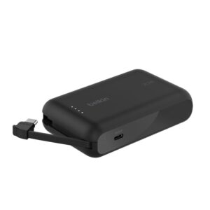 بطارية صغيرة مع كيبل مدمج من بيلكن (10000 مللي أمبير) | Belkin Power Bank 10K mAh with Integrated usb-C Cable