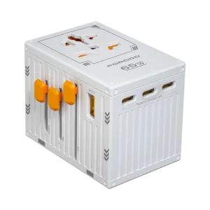 شاحن السفر الجداري العالمي من بورودو | Porodo GaN 5-Port Travel Block Universal Charger
