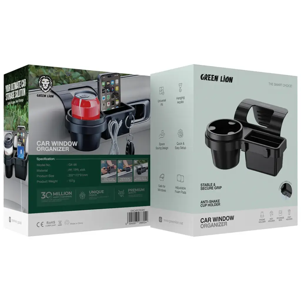 Green Lion Car Window Organizer – Black4