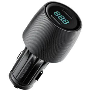 شاحن فيلوكس ثنائي المخارج للسيارة من بورولوجي (66 واط) | Powerology Velox 66W Dual-Port Car Charger