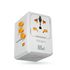 محول السفر بتقنية الجان من باوا (65 واط) | Pawa Universal Gan 65W Travel Adapter