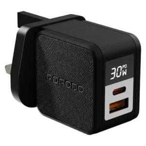 شاحن جداري كوانتوم جان ثنائي المخرج من بورودو (30 واط) | Porodo Quantum GaN 30W Multi-Port