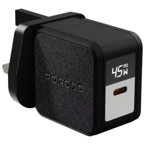 شاحن جداري كوانتوم جان من بورودو (45 واط) | Porodo Quantum GaN 45W USB-C