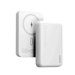 بطارية الشحن ماجسيف من بورودو (10000مللي امبير) أبيض | Porodo 10000mAh MagSafe Power Bank (White)