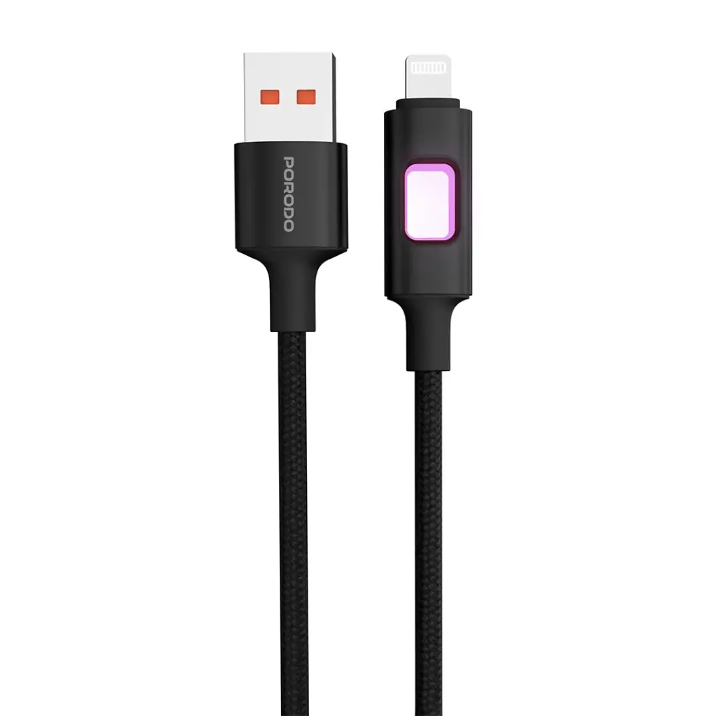 Porodo LED Braided Cable Charging & Data Transfer