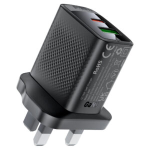 شاحن جداري ثنائي المخرج أ99 من أيس فاست (تايب سي+تايب ا) 30واط | AceFast Fast Charge Wall Charger A99 PD30W (USB-C+USB-A)