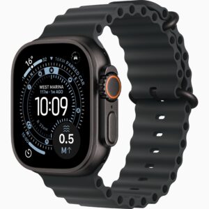 ساعة أبل واتش ألترا 3 اللون الأسود (جي بي أس + خلوي) حزام أوشن باند | Apple watch ultra 3 Titanium Black (GBS+Cellular) Ocean Band