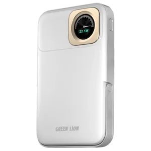 بطارية شحن فولت غيج اللاسلكي من جرين ليون (10000 مللي أمبير) أبيض | Green Lion Volt Gauge Magsafe 10000mah Power Bank (White)