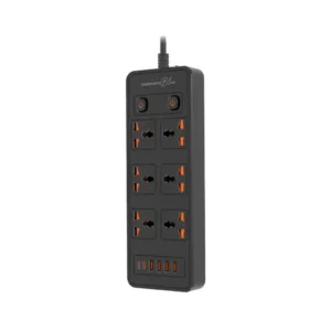 محول الطاقة ثنائي المفتاح من بورودو بلو | Porodo Blue 6 AC - Dual Switch Power Strip